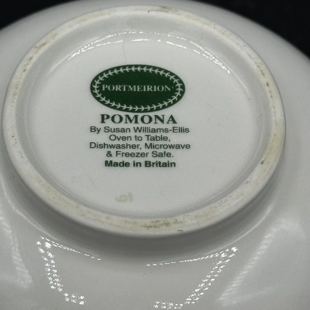 Vintage Portmeirion Pomona Gravy Boat Creamer Pitcher Princess Orange Pear Large - Picture 6 of 9